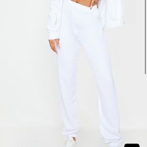 NEW White cuffed joggers